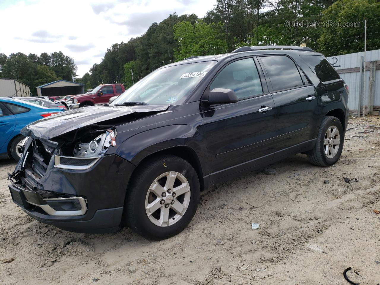 2013 Gmc Acadia Sle Black vin: 1GKKRPKD0DJ243657