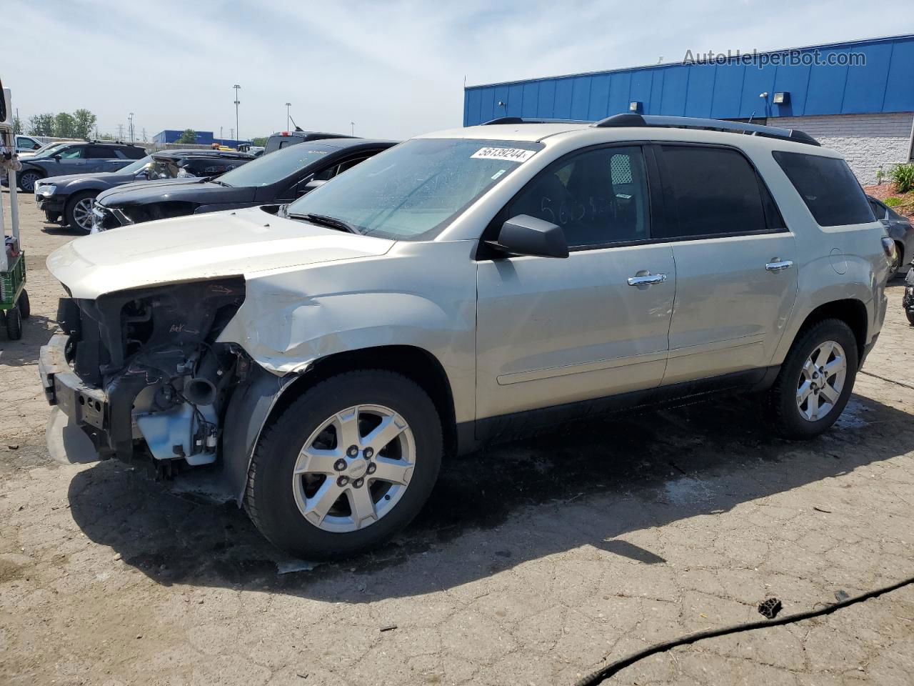 2014 Gmc Acadia Sle Beige vin: 1GKKRPKD0EJ199046