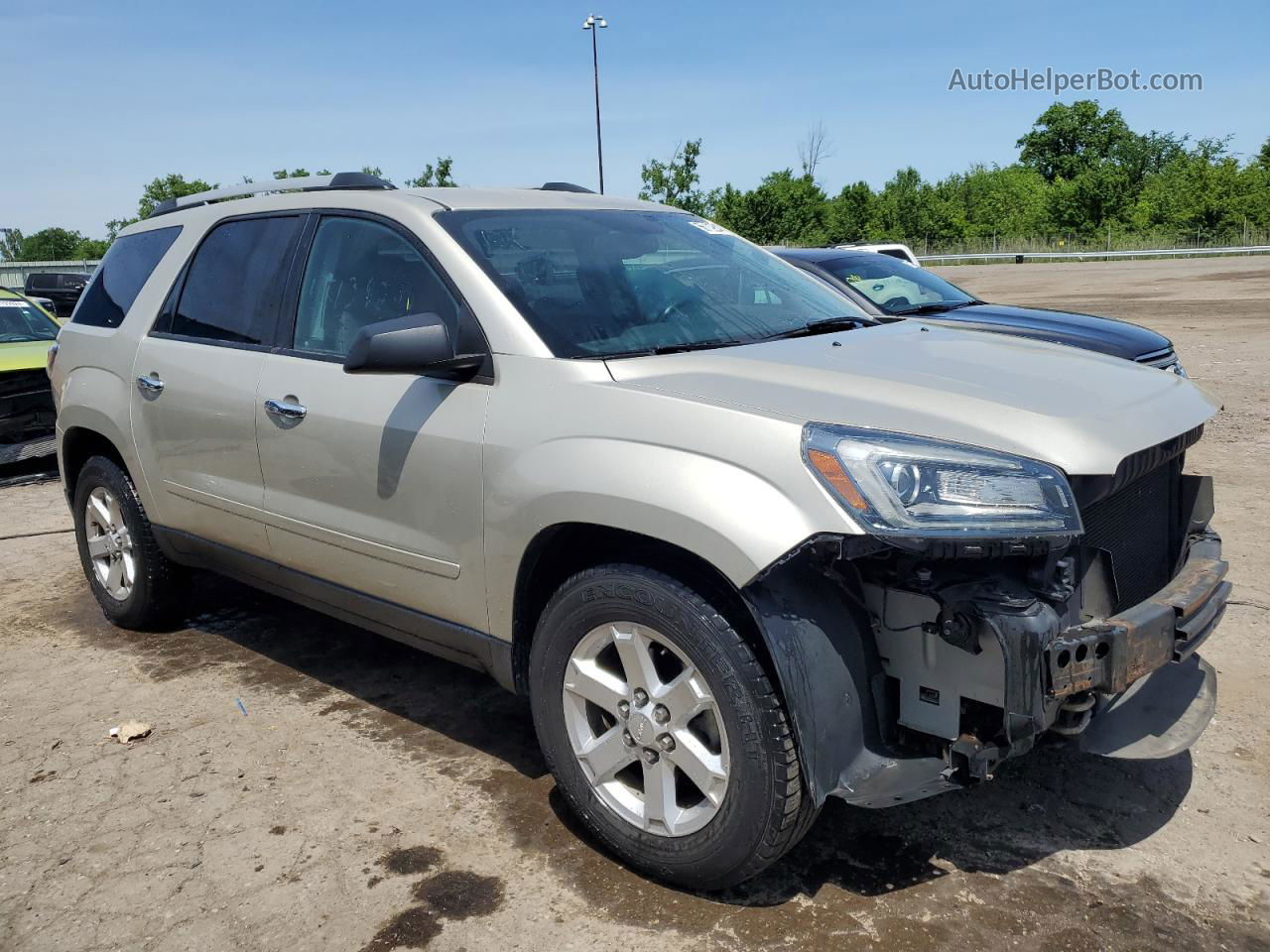 2014 Gmc Acadia Sle Beige vin: 1GKKRPKD0EJ199046