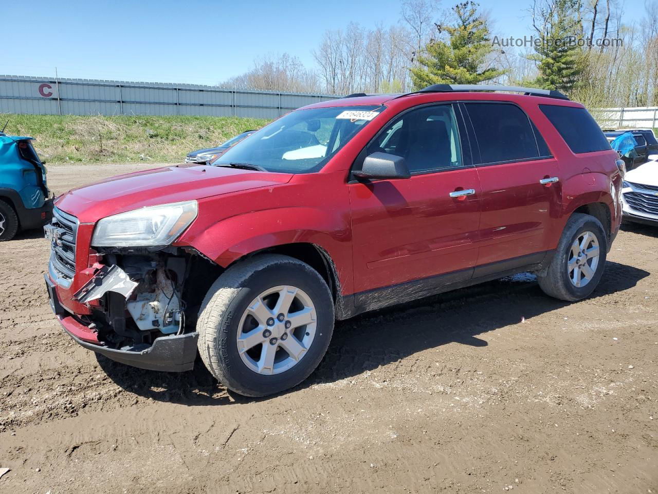 2014 Gmc Acadia Sle Red vin: 1GKKRPKD0EJ201149