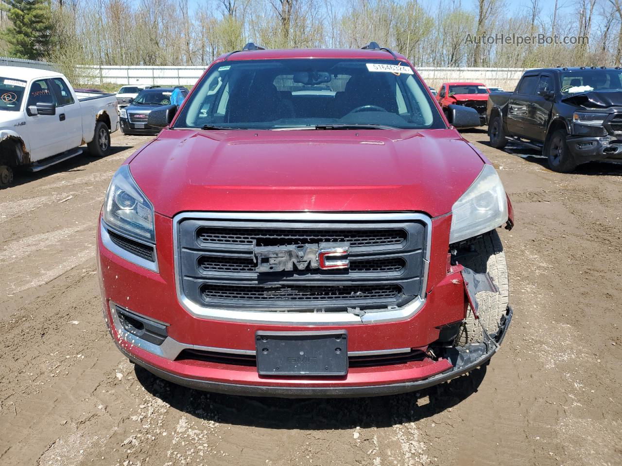 2014 Gmc Acadia Sle Красный vin: 1GKKRPKD0EJ201149