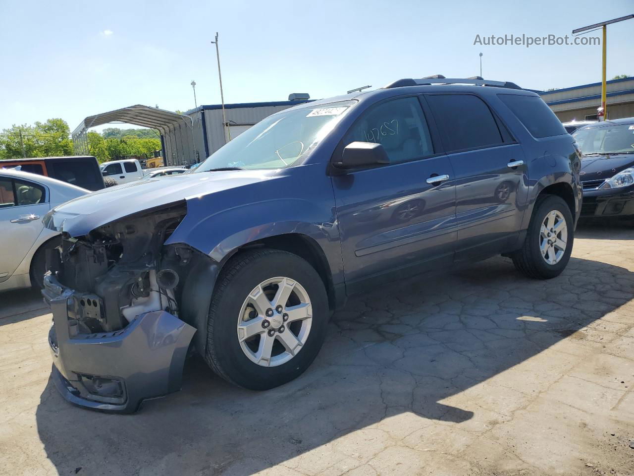 2014 Gmc Acadia Sle Blue vin: 1GKKRPKD0EJ259312