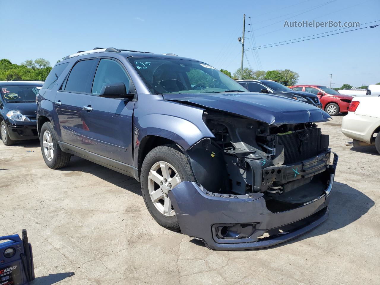 2014 Gmc Acadia Sle Blue vin: 1GKKRPKD0EJ259312