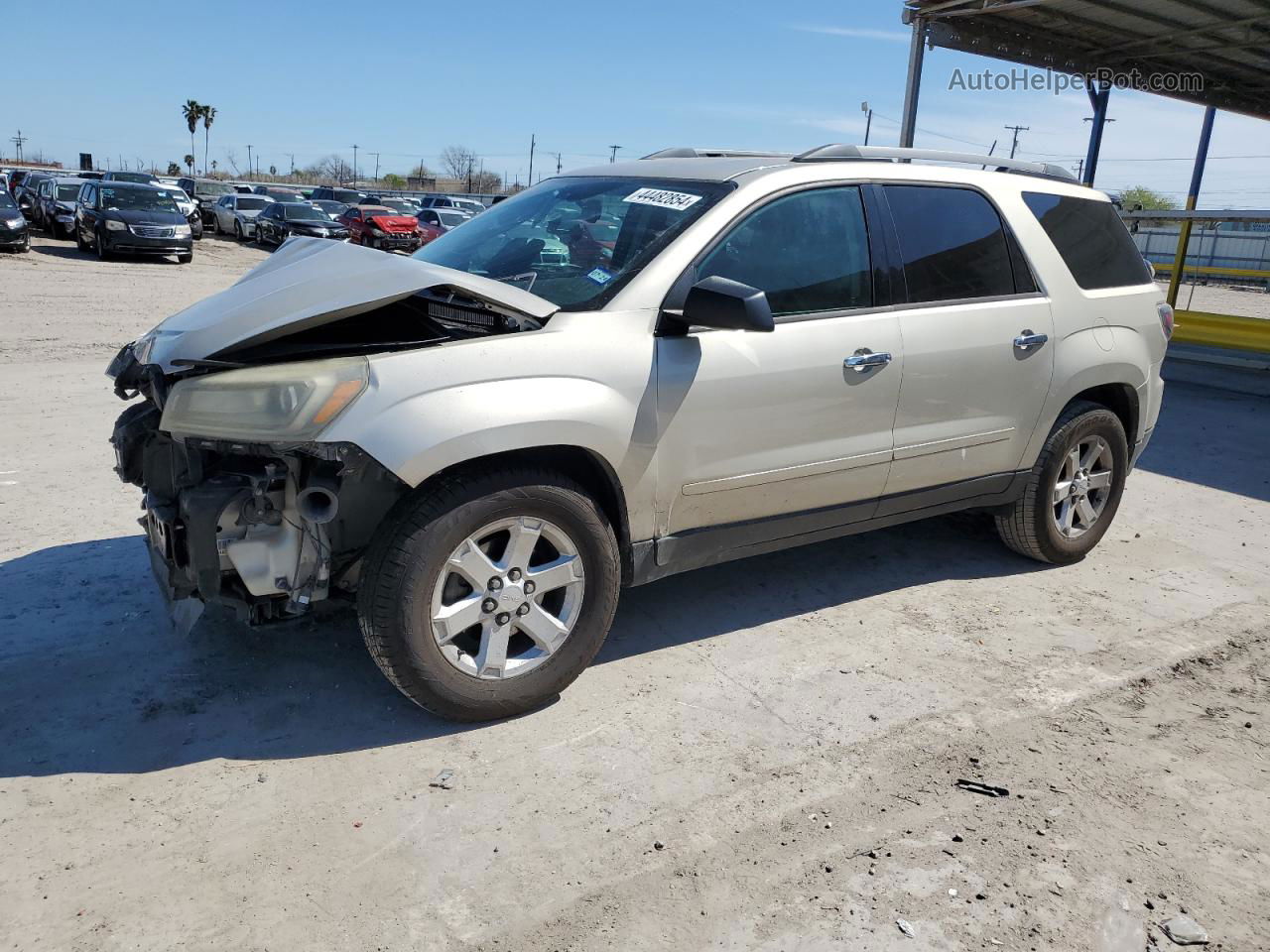 2014 Gmc Acadia Sle Beige vin: 1GKKRPKD1EJ124789