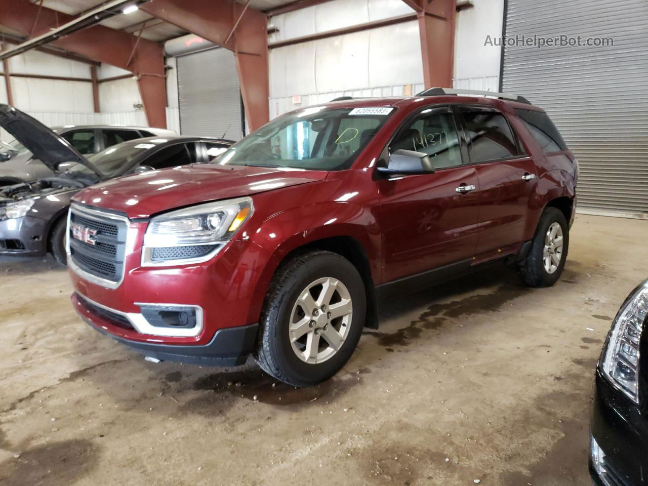 2015 Gmc Acadia Sle Burgundy vin: 1GKKRPKD1FJ254430