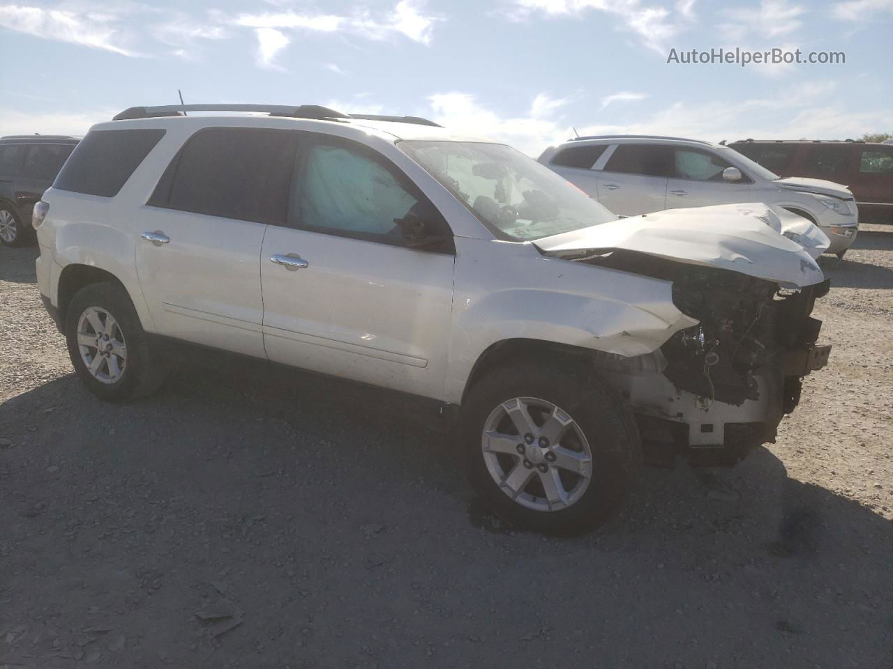 2013 Gmc Acadia Sle White vin: 1GKKRPKD3DJ265944