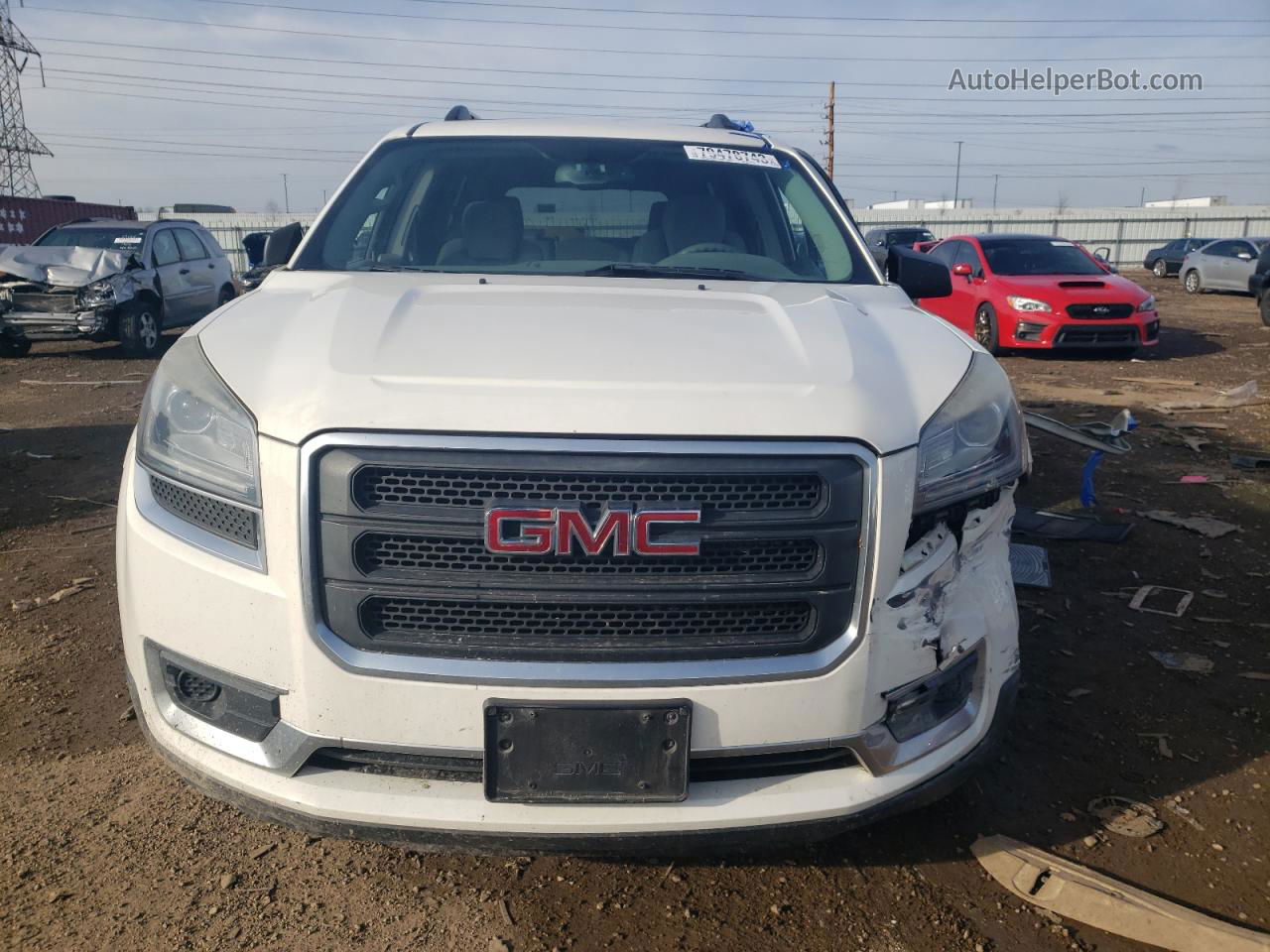 2013 Gmc Acadia Sle White vin: 1GKKRPKD4DJ190977