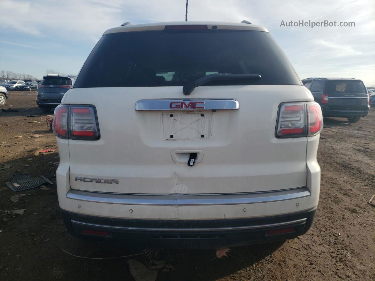 2013 Gmc Acadia Sle White vin: 1GKKRPKD4DJ190977