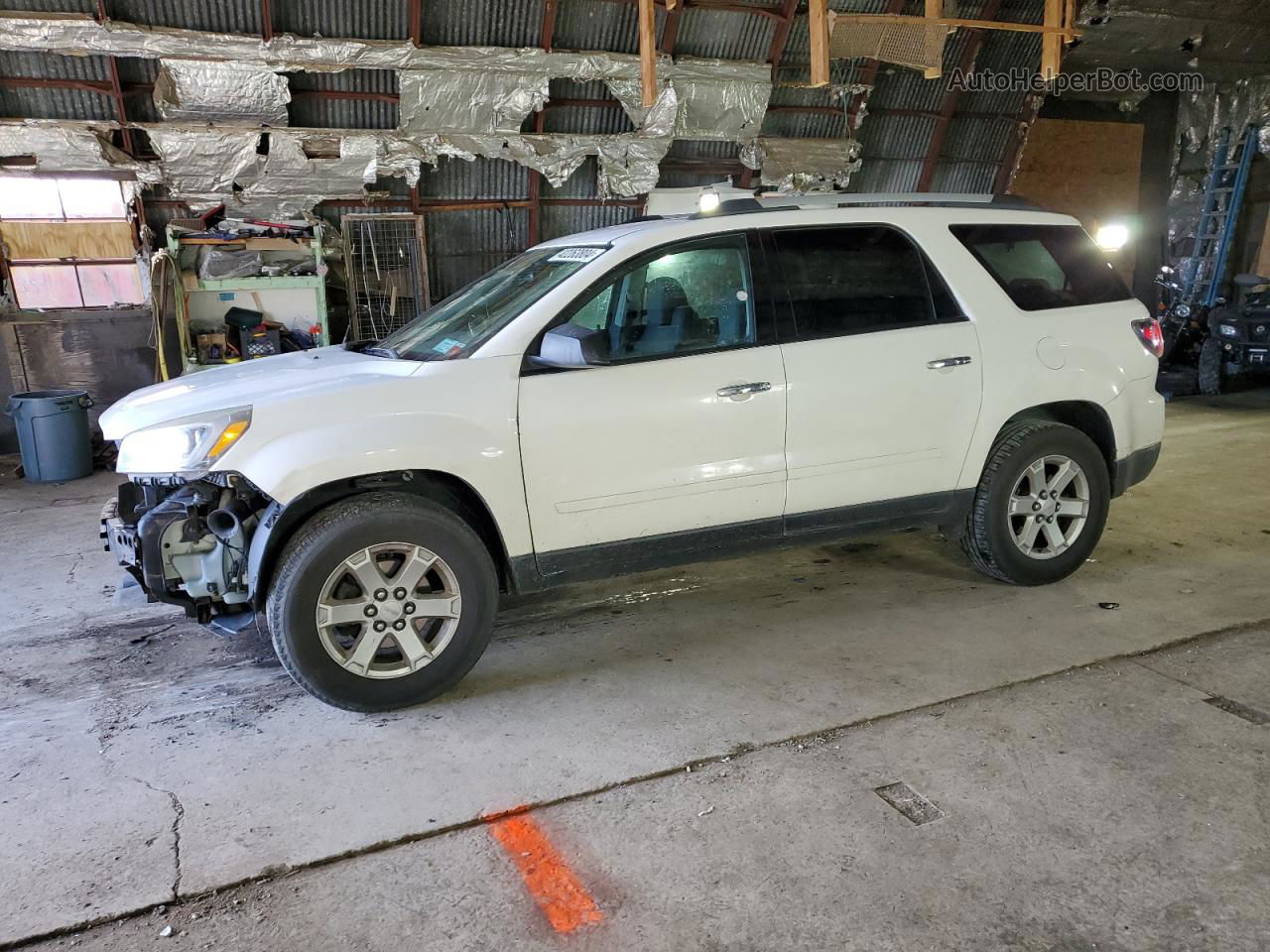 2013 Gmc Acadia Sle White vin: 1GKKRPKD4DJ240132