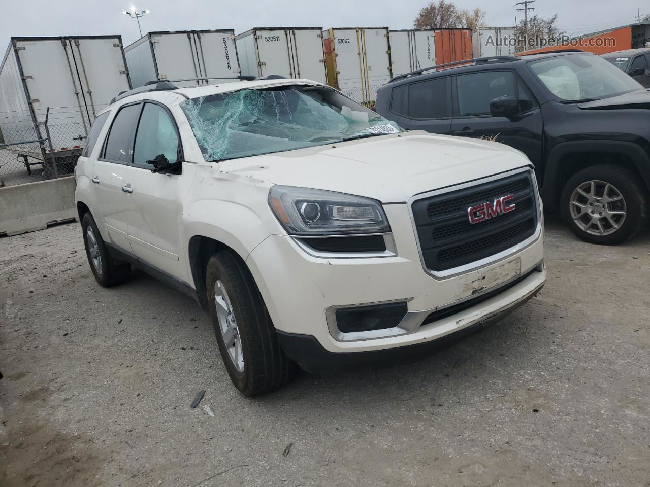 2014 Gmc Acadia Sle White vin: 1GKKRPKD5EJ171839