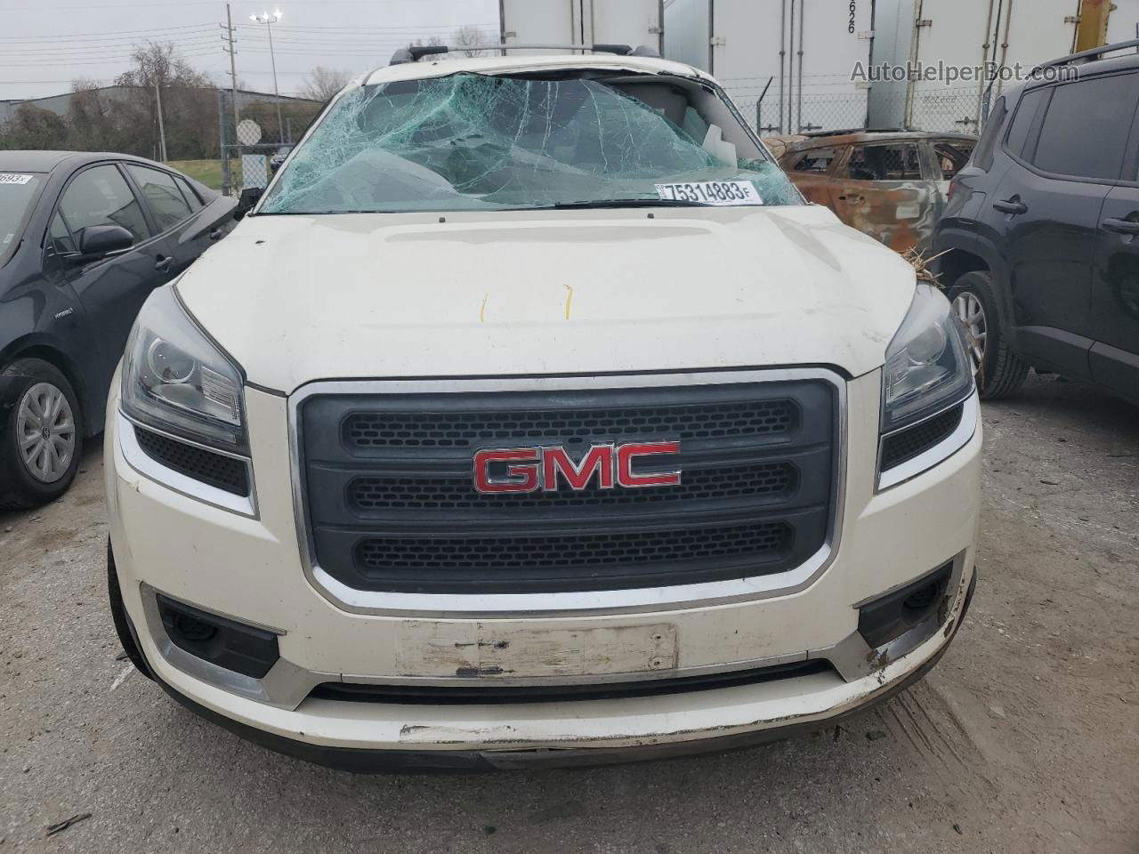 2014 Gmc Acadia Sle White vin: 1GKKRPKD5EJ171839