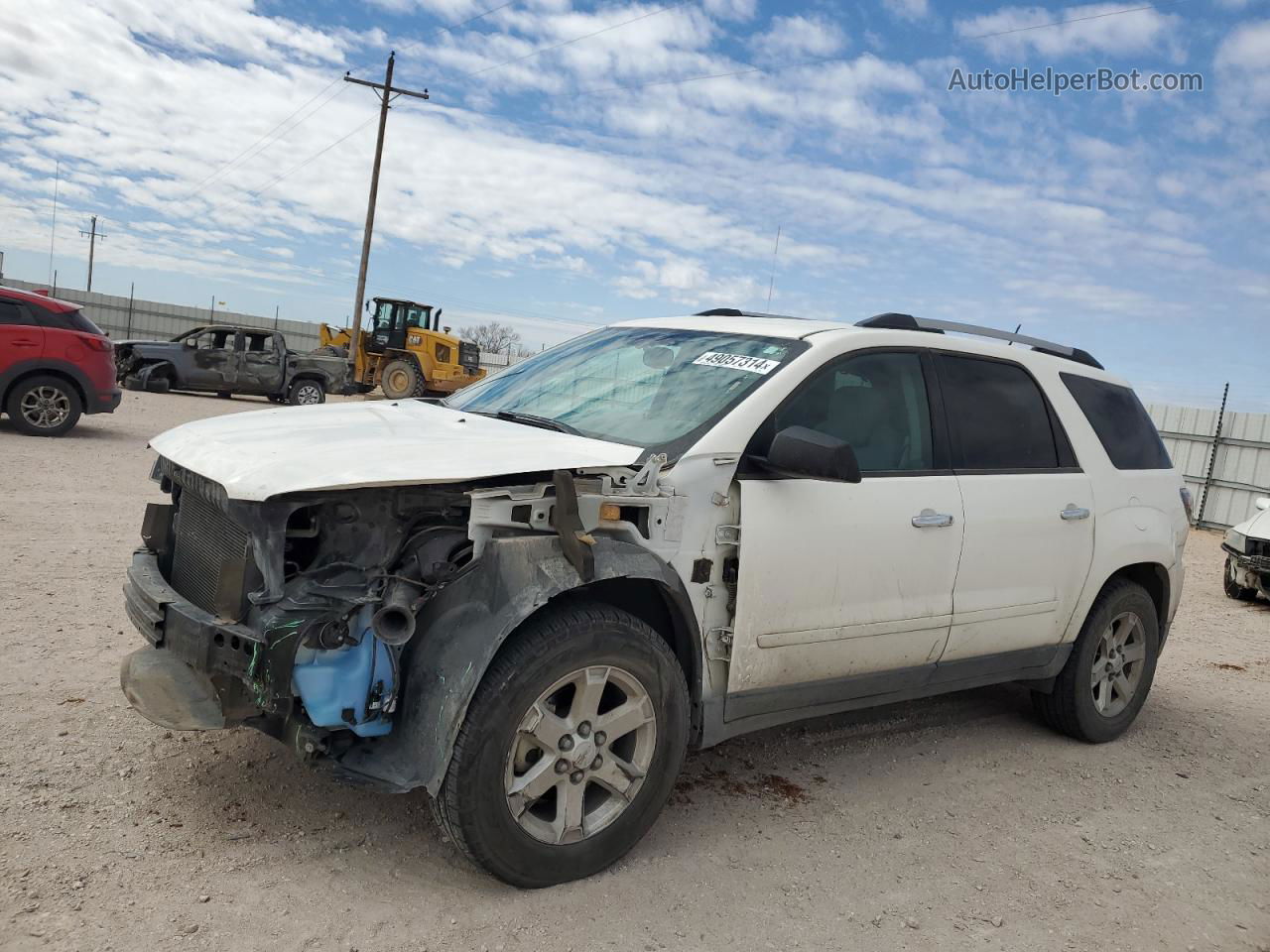 2014 Gmc Acadia Sle White vin: 1GKKRPKD5EJ182808