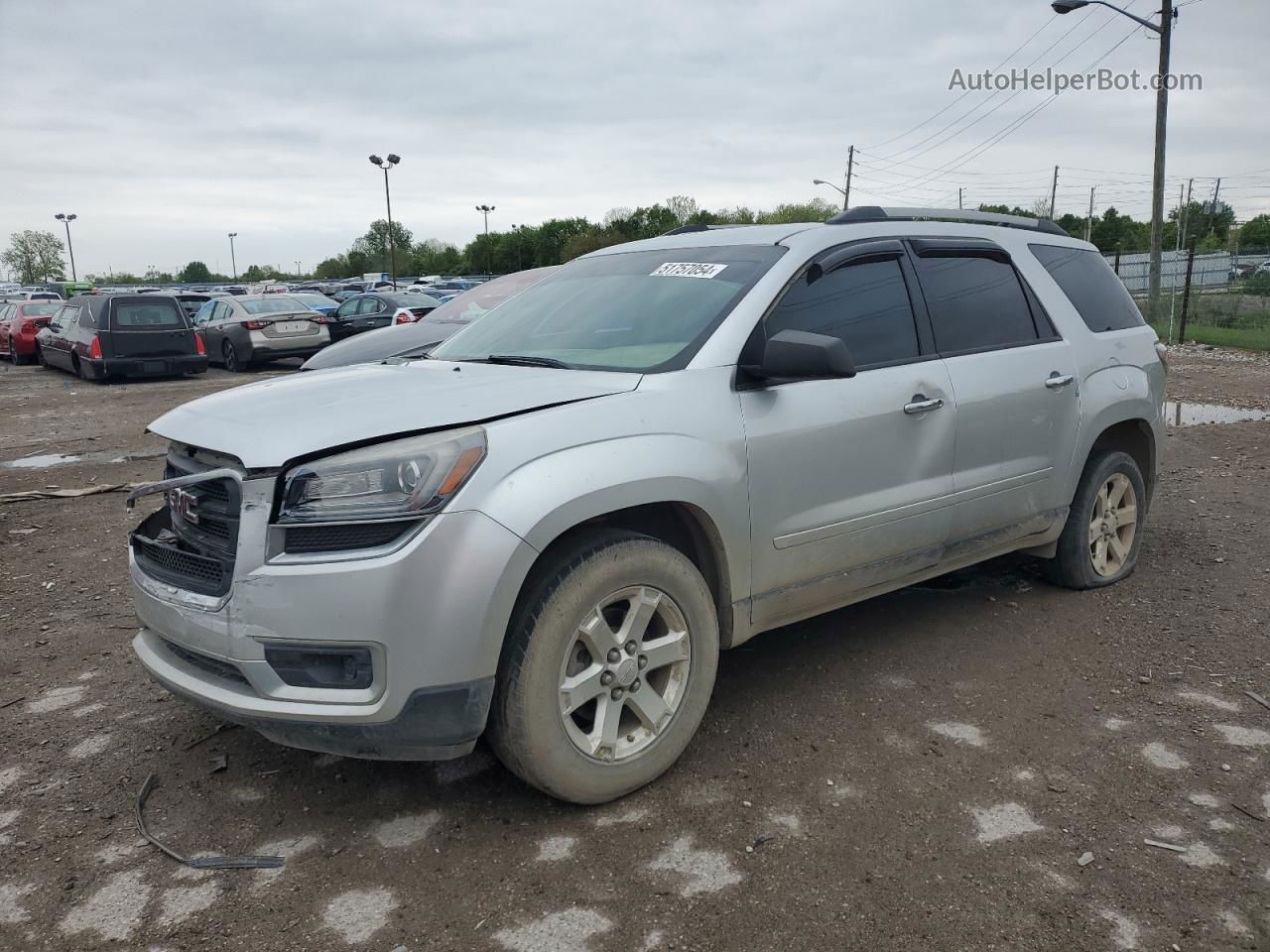 2014 Gmc Acadia Sle Silver vin: 1GKKRPKD5EJ374911