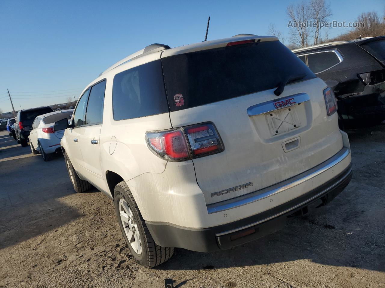 2014 Gmc Acadia Sle White vin: 1GKKRPKD6EJ315771