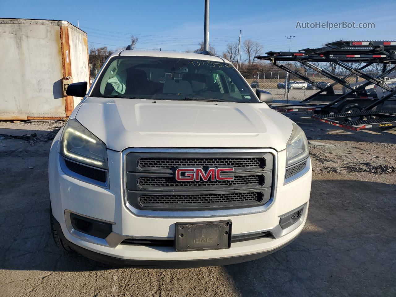 2014 Gmc Acadia Sle White vin: 1GKKRPKD6EJ315771