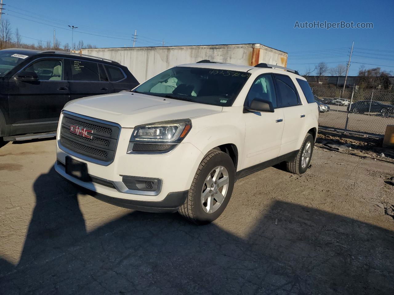 2014 Gmc Acadia Sle White vin: 1GKKRPKD6EJ315771