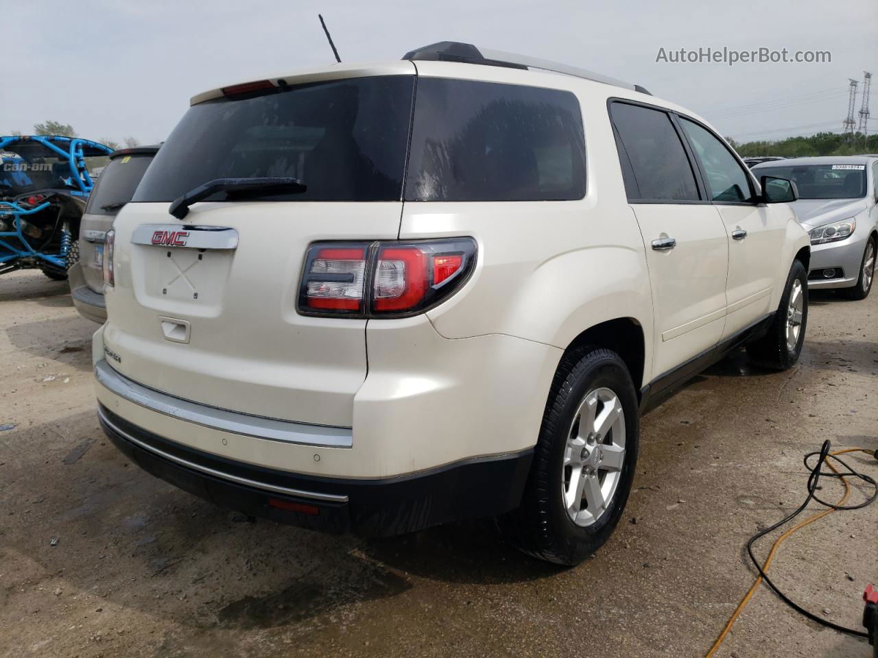 2015 Gmc Acadia Sle White vin: 1GKKRPKD6FJ307218