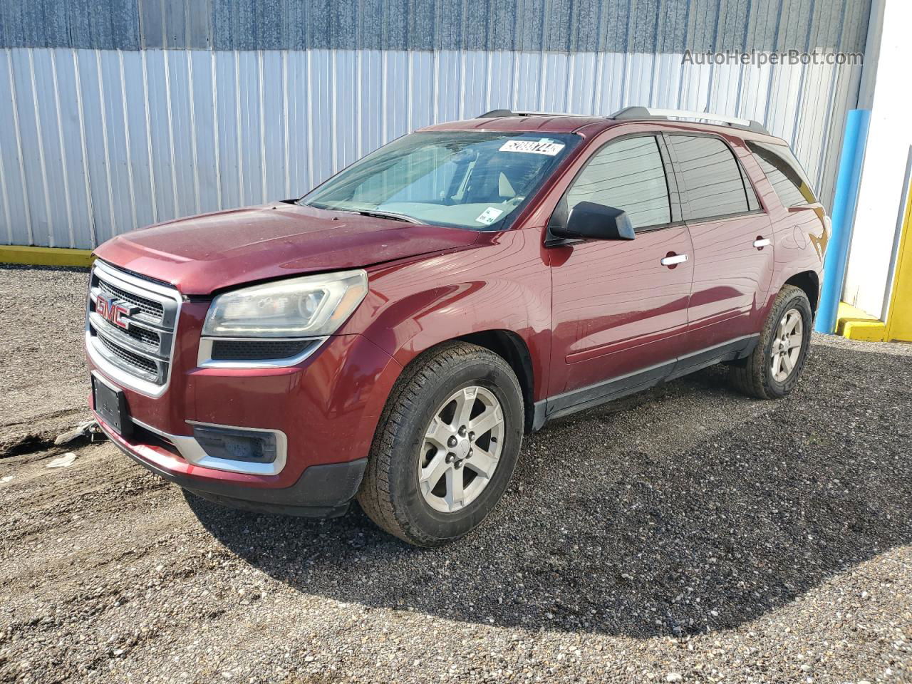 2015 Gmc Acadia Sle Burgundy vin: 1GKKRPKD6FJ356368