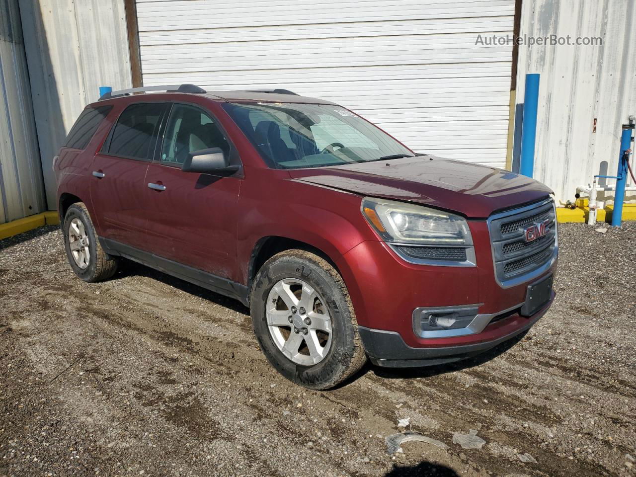 2015 Gmc Acadia Sle Burgundy vin: 1GKKRPKD6FJ356368