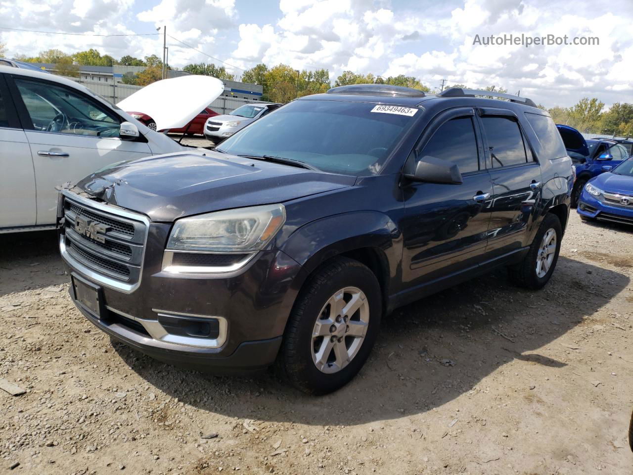 2014 Gmc Acadia Sle Black vin: 1GKKRPKD7EJ368043