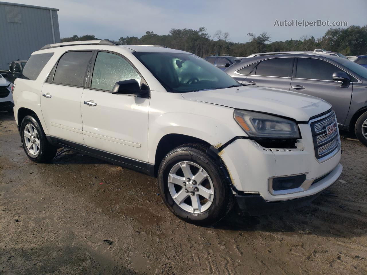 2013 Gmc Acadia Sle White vin: 1GKKRPKD8DJ120575