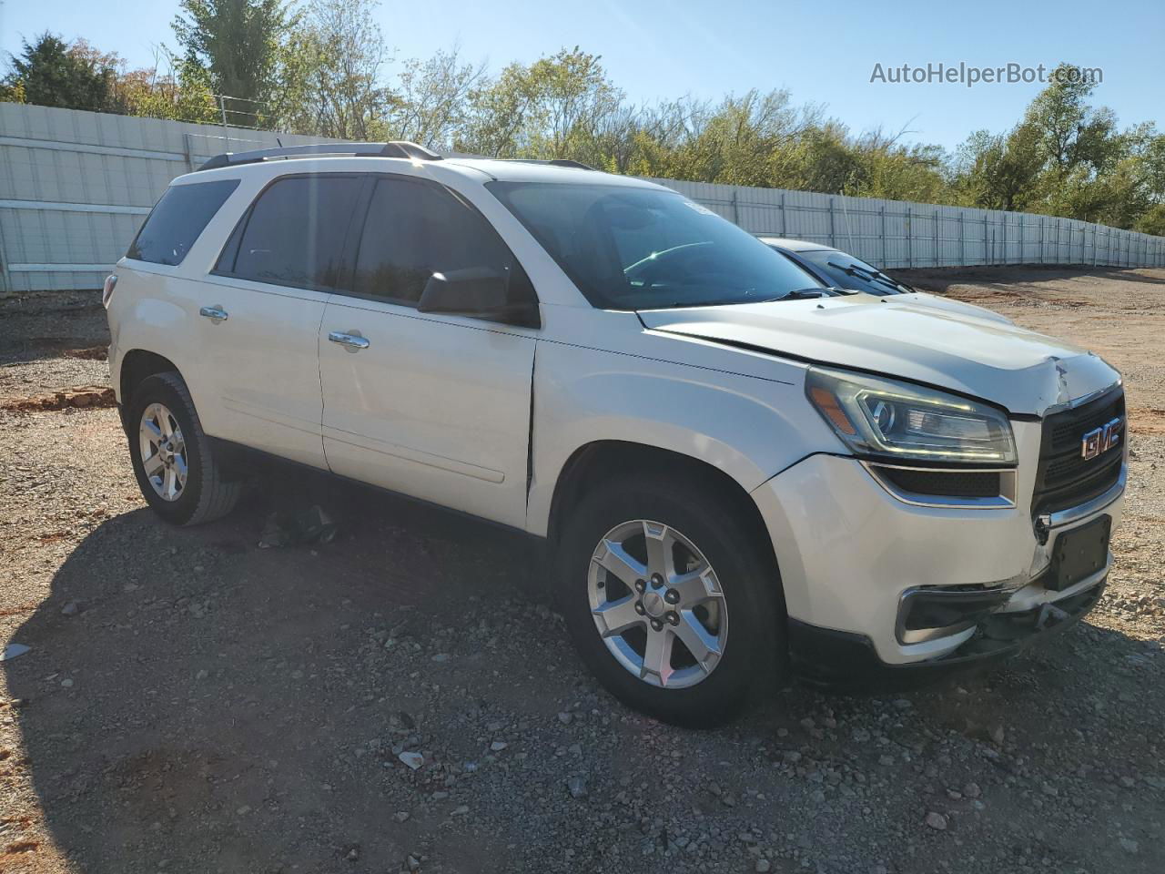 2013 Gmc Acadia Sle White vin: 1GKKRPKD8DJ252154