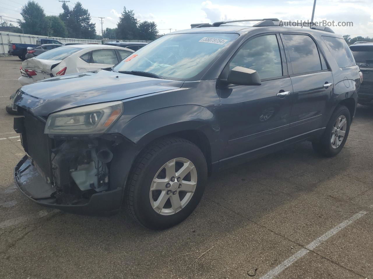 2014 Gmc Acadia Sle Gray vin: 1GKKRPKD8EJ147342