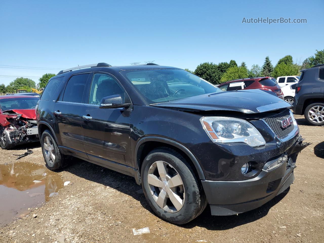 2012 Gmc Acadia Slt-1 Black vin: 1GKKRRED4CJ408891