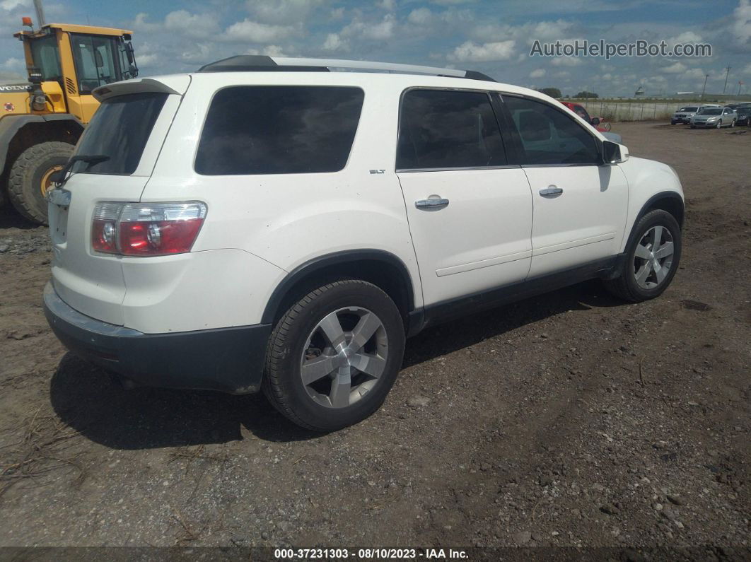 2012 Gmc Acadia Slt1 White vin: 1GKKRRED6CJ110035