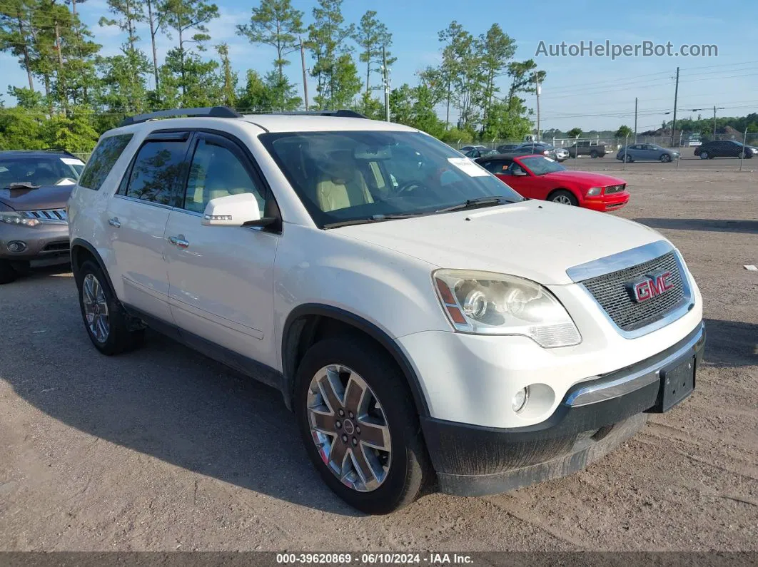 2012 Gmc Acadia Slt-1 White vin: 1GKKRRED6CJ232233