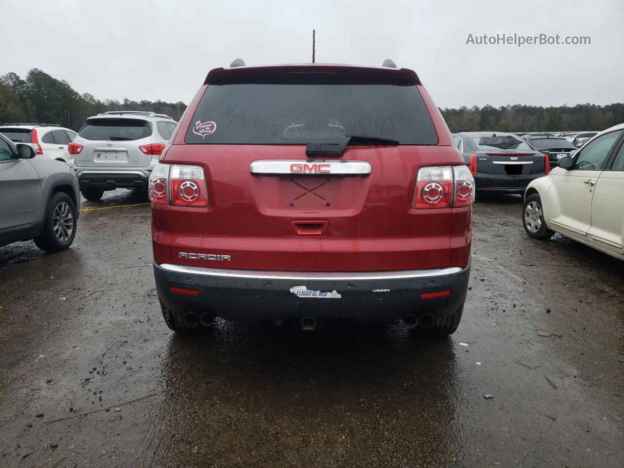 2012 Gmc Acadia Slt-1 Burgundy vin: 1GKKRRED6CJ238811