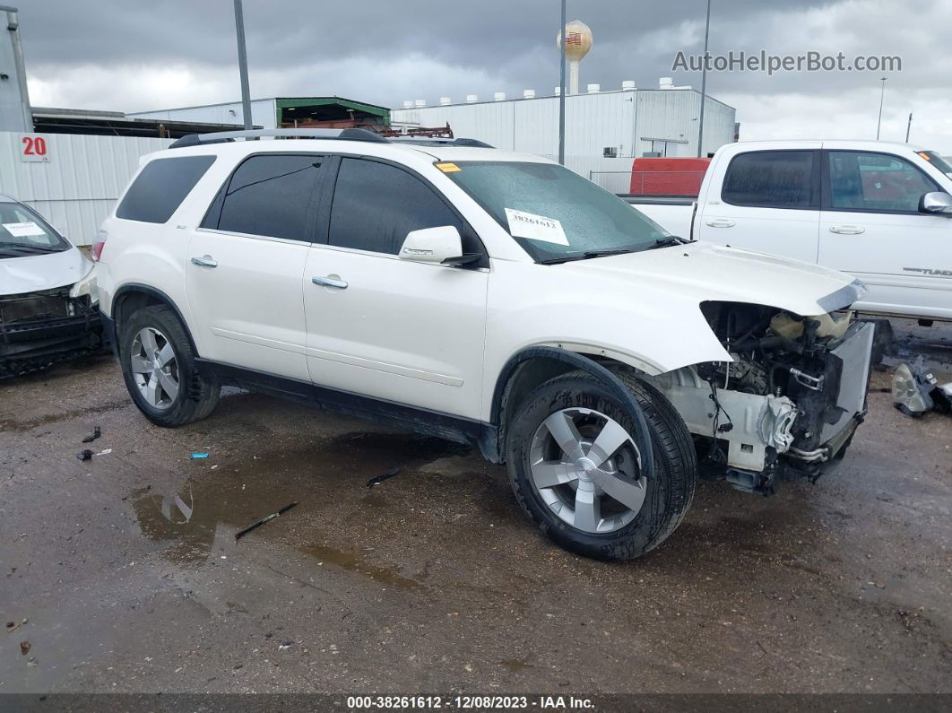 2012 Gmc Acadia Slt-1 White vin: 1GKKRRED6CJ370631