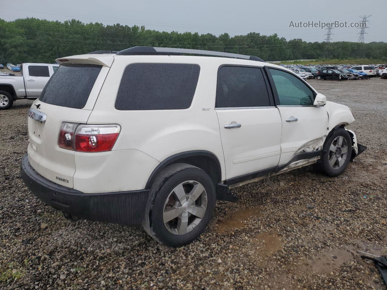 2012 Gmc Acadia Slt-1 White vin: 1GKKRRED6CJ409945