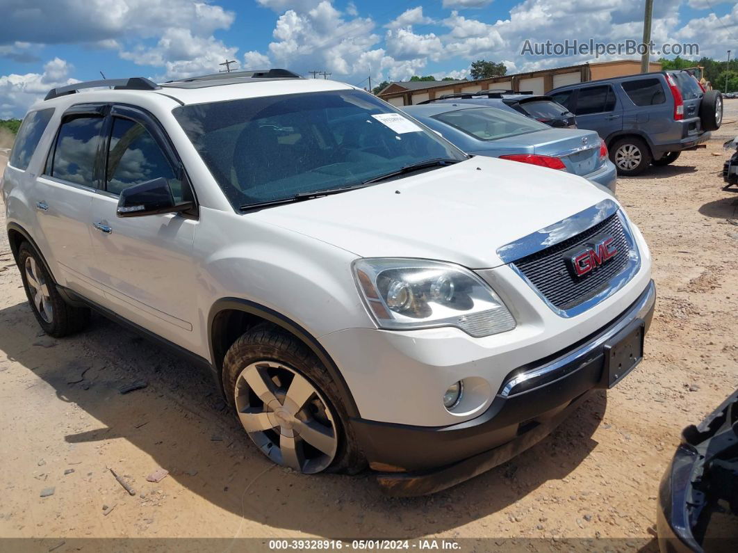 2012 Gmc Acadia Slt-1 Белый vin: 1GKKRRED7CJ244701