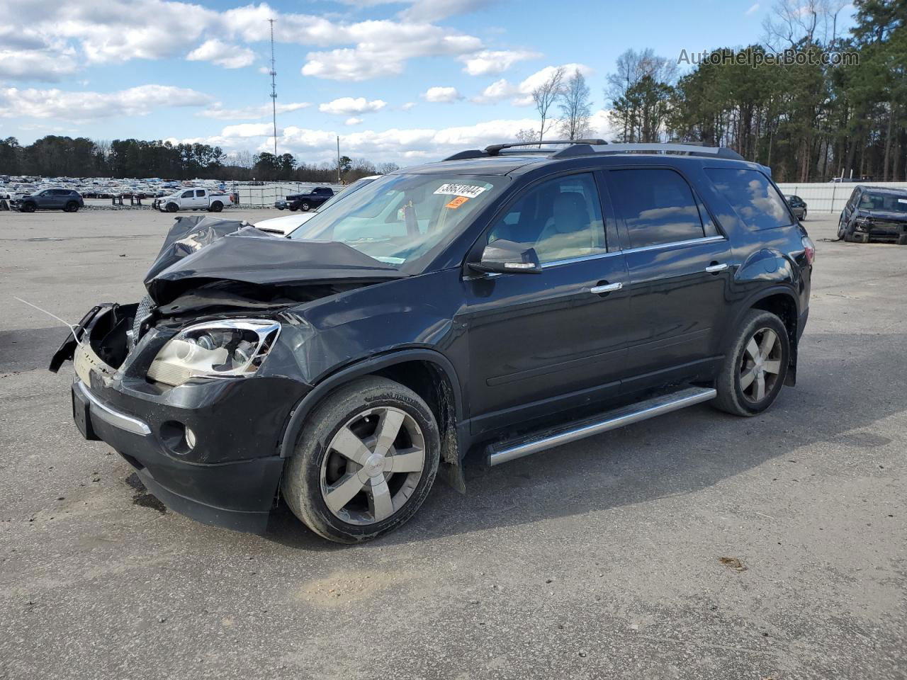 2012 Gmc Acadia Slt-1 Black vin: 1GKKRRED9CJ219833