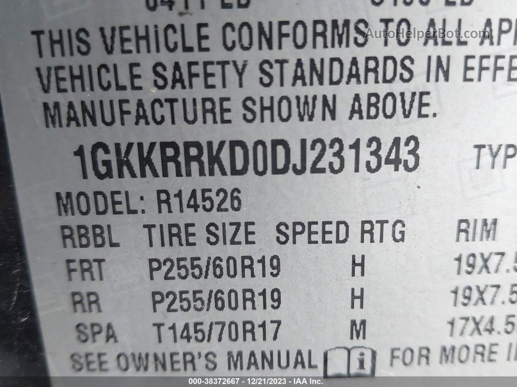 2013 Gmc Acadia Slt-1 Black vin: 1GKKRRKD0DJ231343