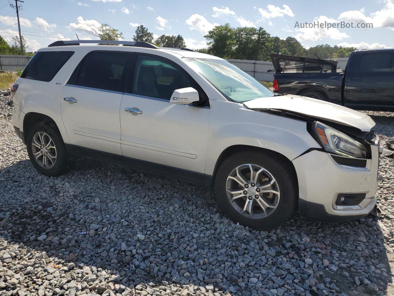 2014 Gmc Acadia Slt-1 White vin: 1GKKRRKD1EJ251277