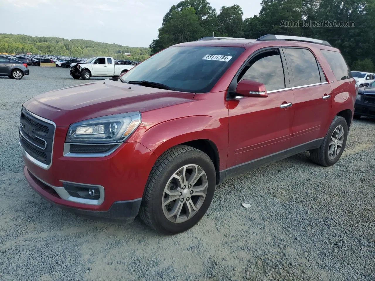 2014 Gmc Acadia Slt-1 Red vin: 1GKKRRKD2EJ182468