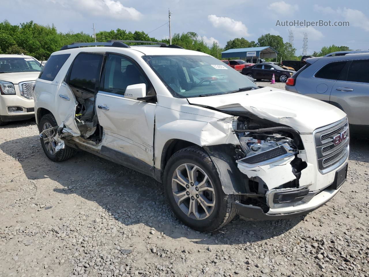 2014 Gmc Acadia Slt-1 White vin: 1GKKRRKD2EJ195298