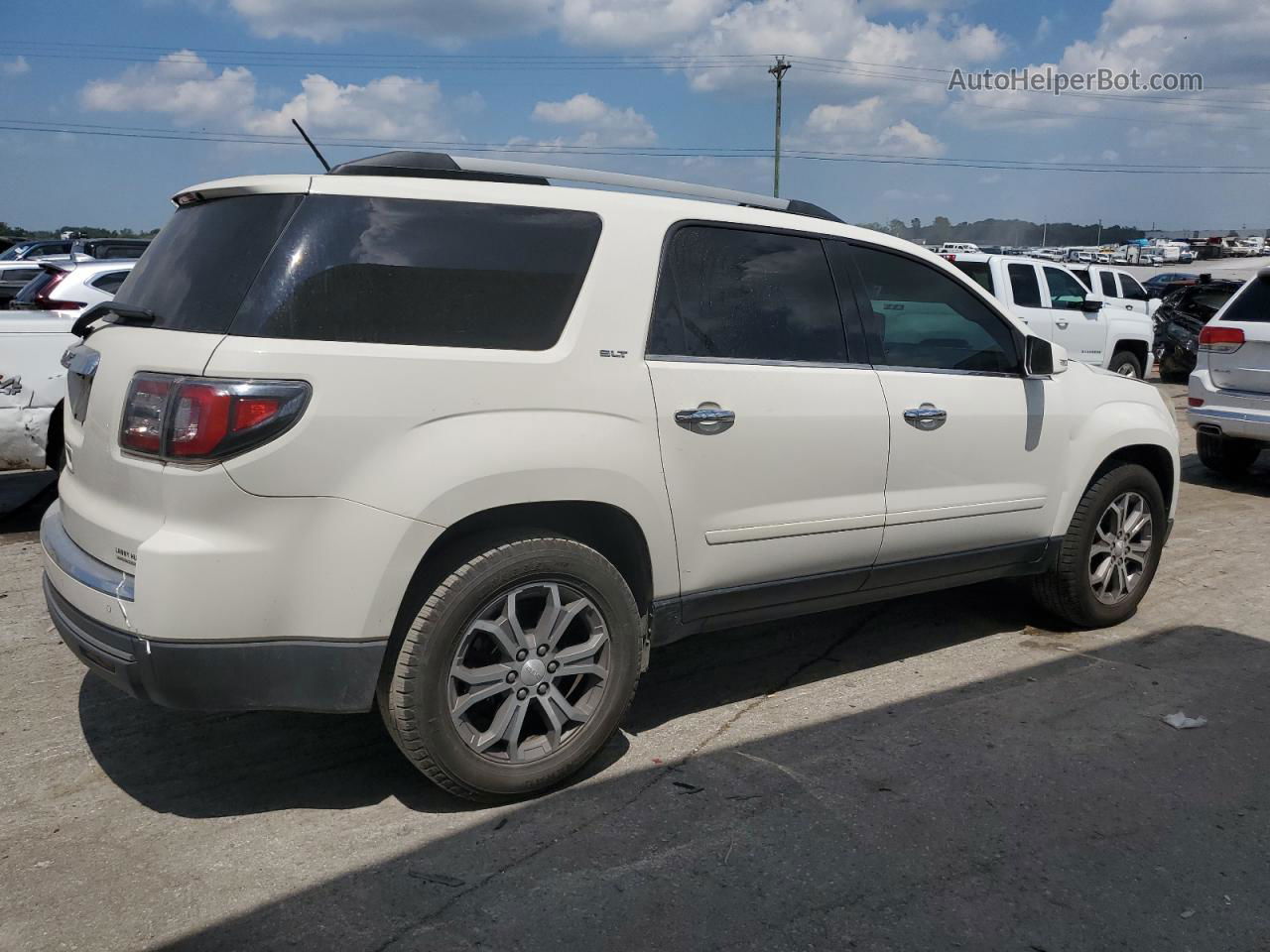 2013 Gmc Acadia Slt-1 White vin: 1GKKRRKD5DJ189672