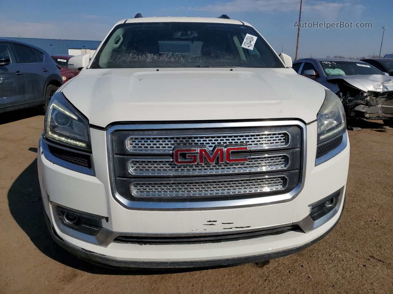 2013 Gmc Acadia Slt-1 White vin: 1GKKRRKD6DJ221707