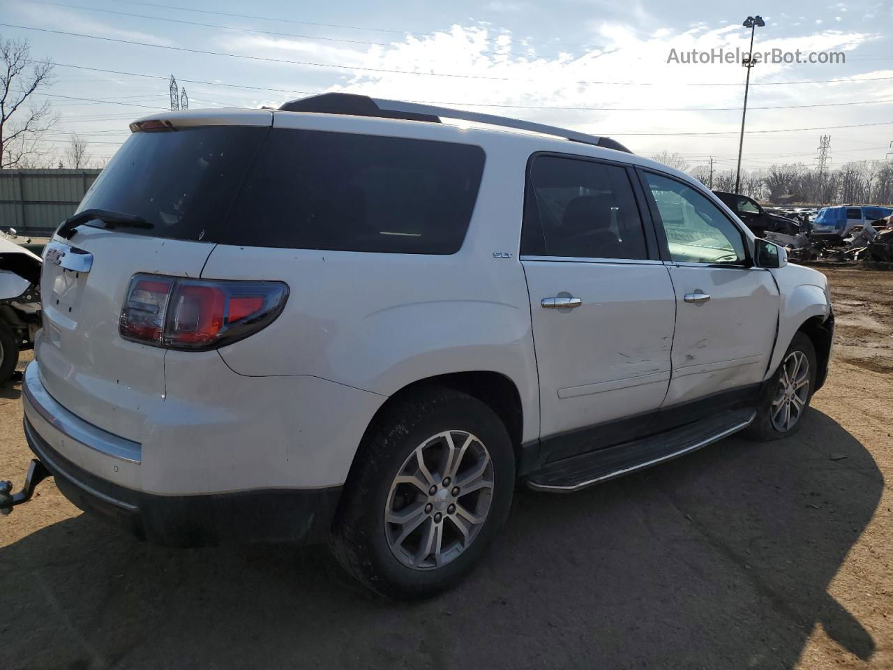 2013 Gmc Acadia Slt-1 White vin: 1GKKRRKD6DJ221707