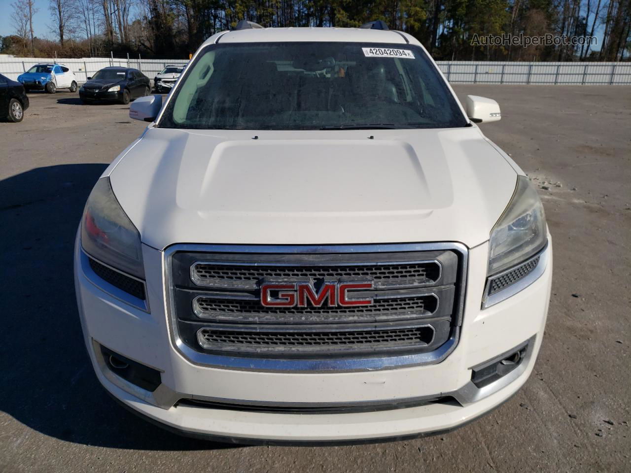 2013 Gmc Acadia Slt-1 White vin: 1GKKRRKD7DJ151179