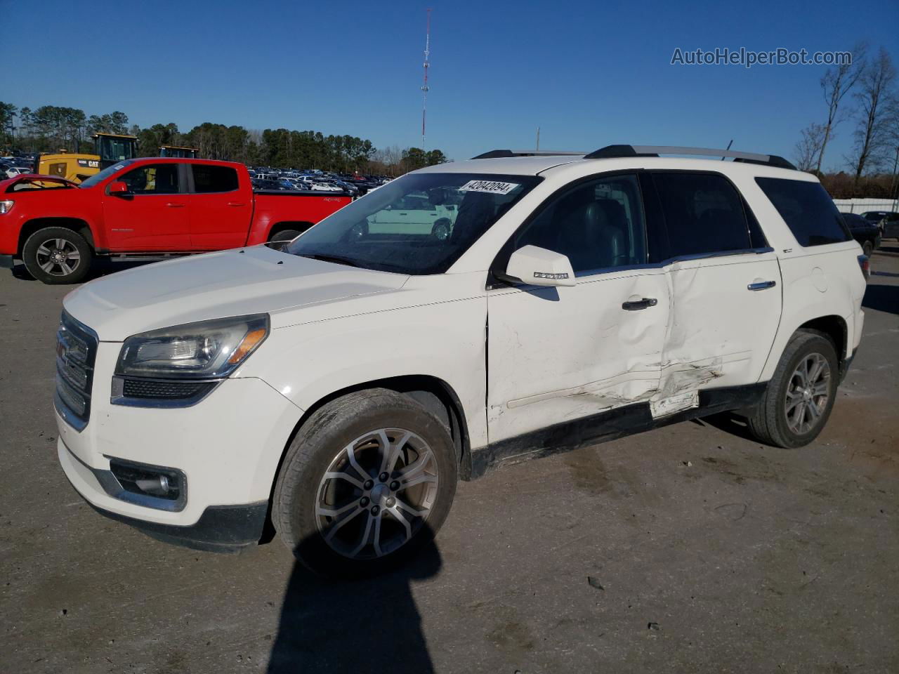 2013 Gmc Acadia Slt-1 White vin: 1GKKRRKD7DJ151179