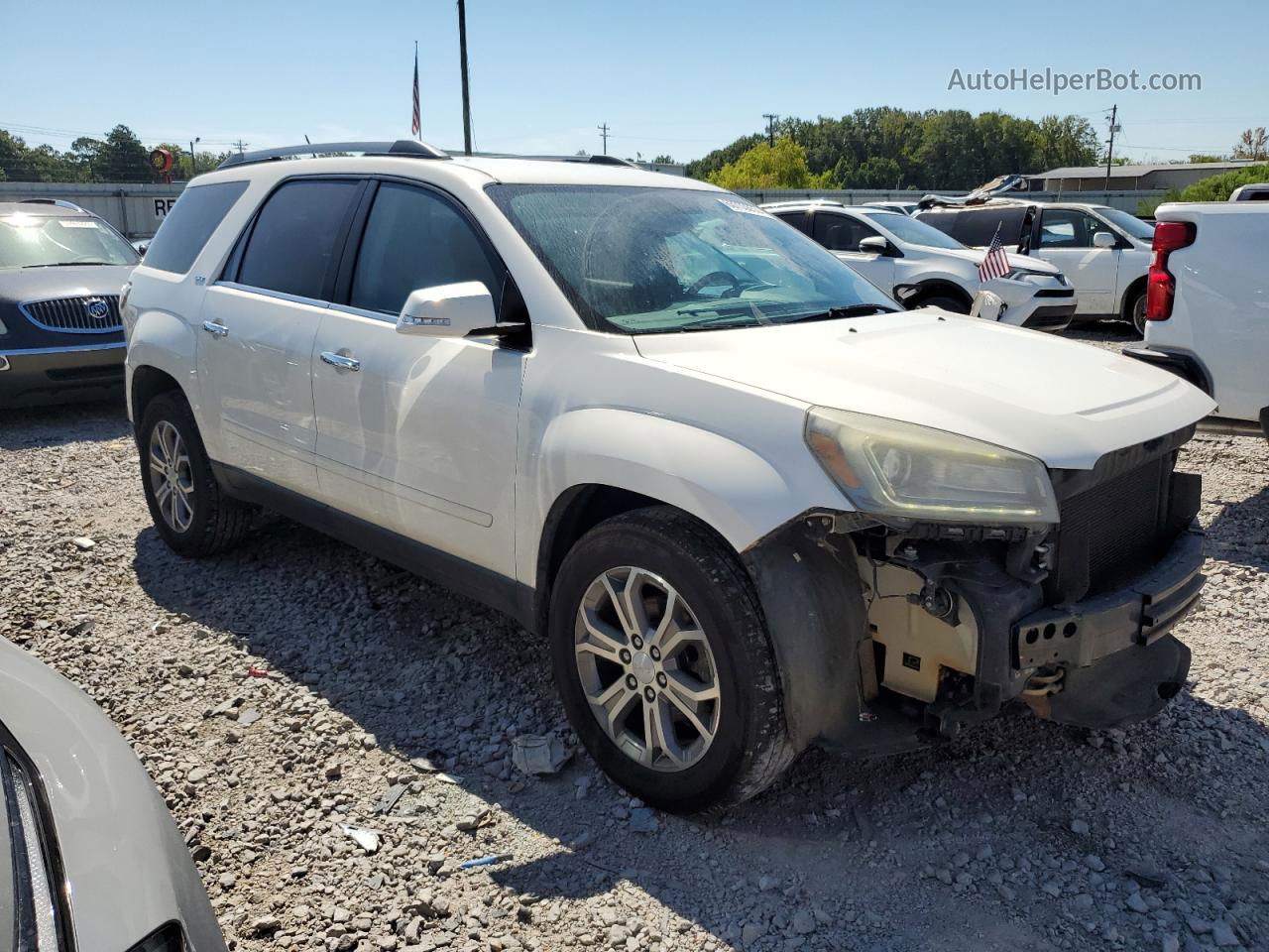 2014 Gmc Acadia Slt-1 Белый vin: 1GKKRRKD7EJ280427