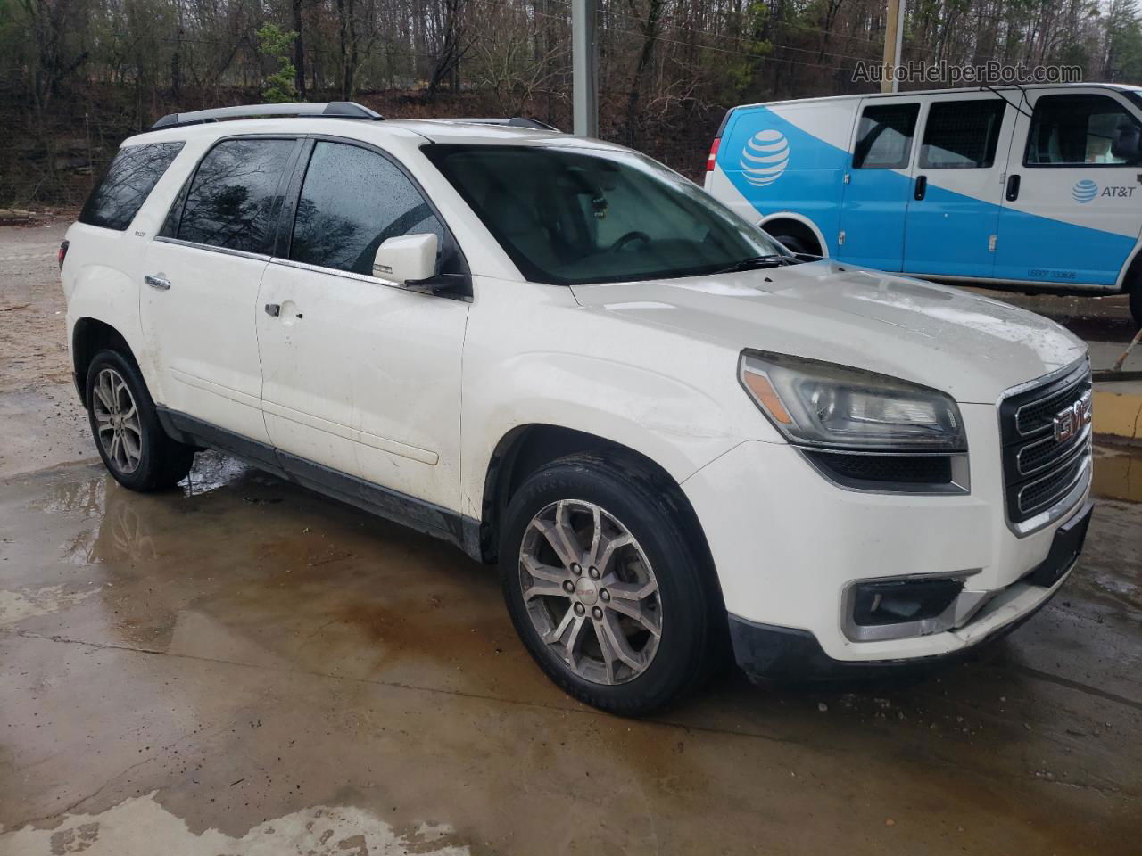 2013 Gmc Acadia Slt-1 White vin: 1GKKRRKD9DJ173555