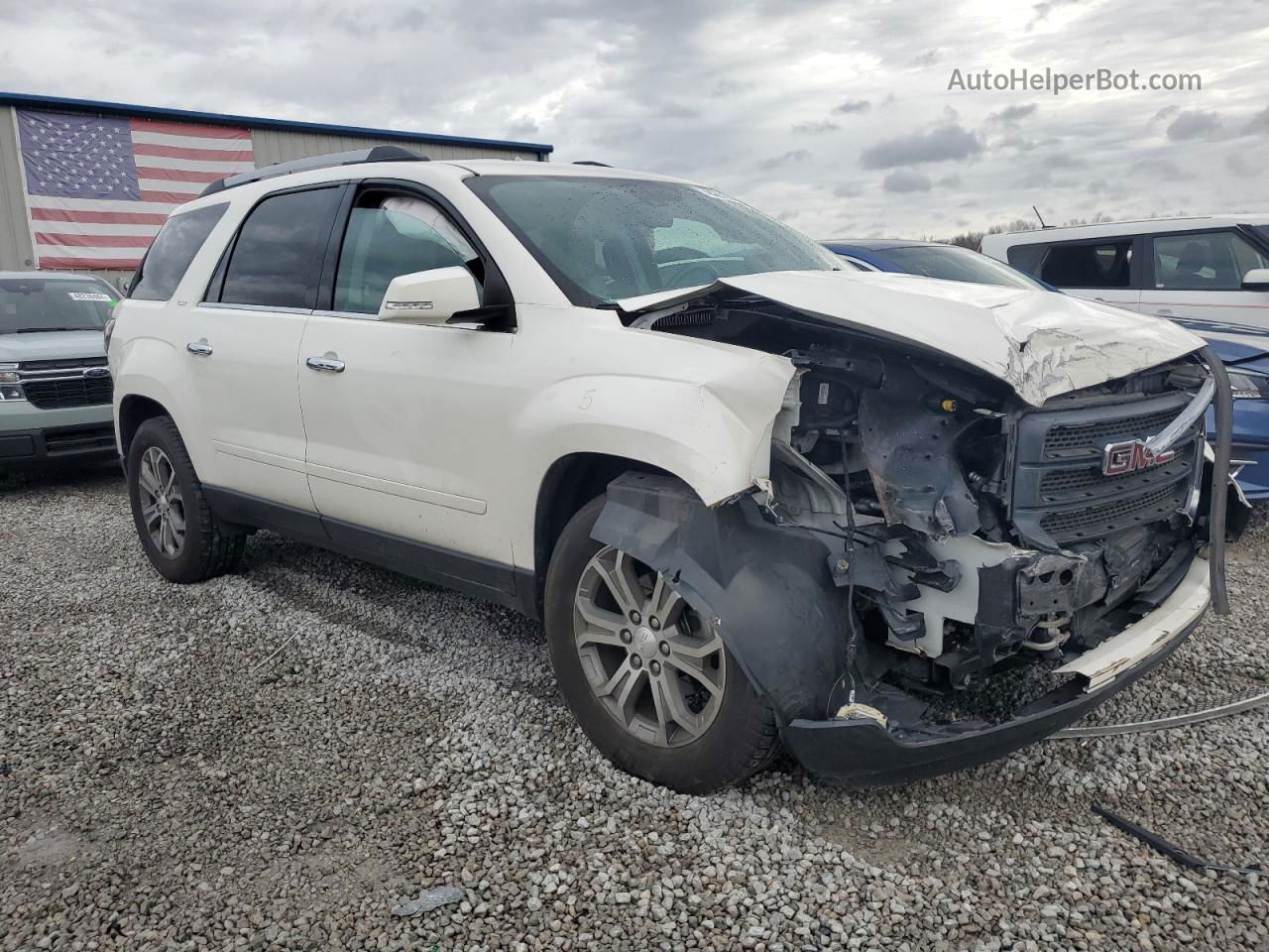 2015 Gmc Acadia Slt-1 White vin: 1GKKRRKD9FJ311355