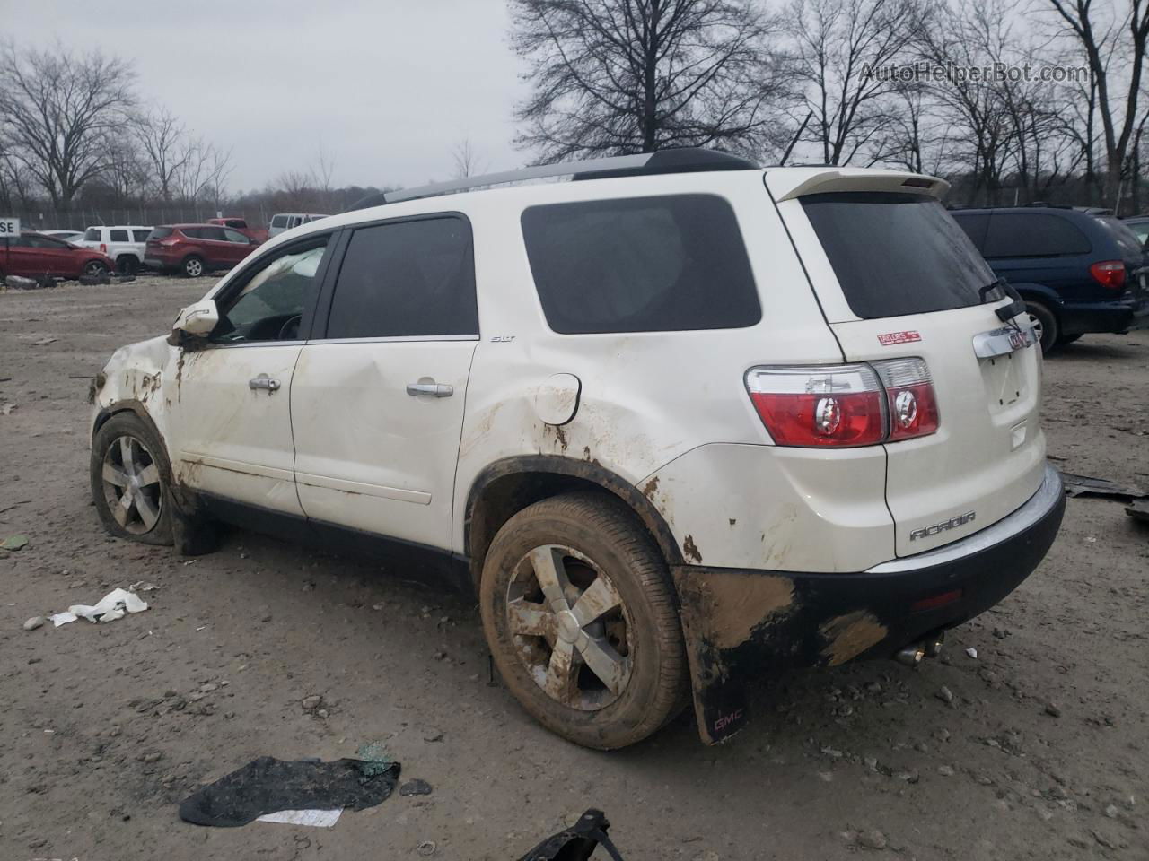 2012 Gmc Acadia Slt-2 White vin: 1GKKRSED4CJ381733