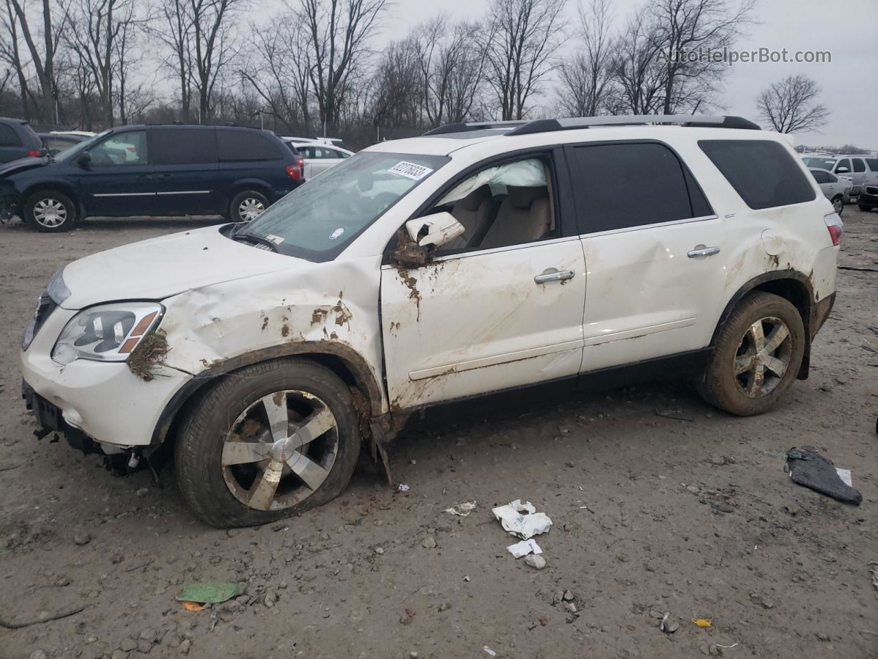 2012 Gmc Acadia Slt-2 White vin: 1GKKRSED4CJ381733