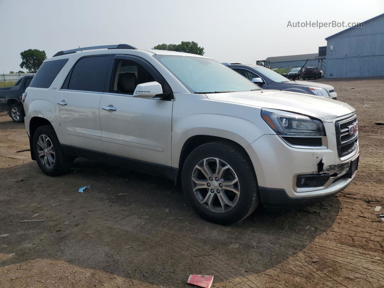 2014 Gmc Acadia Slt-2 White vin: 1GKKRSKD3EJ197391